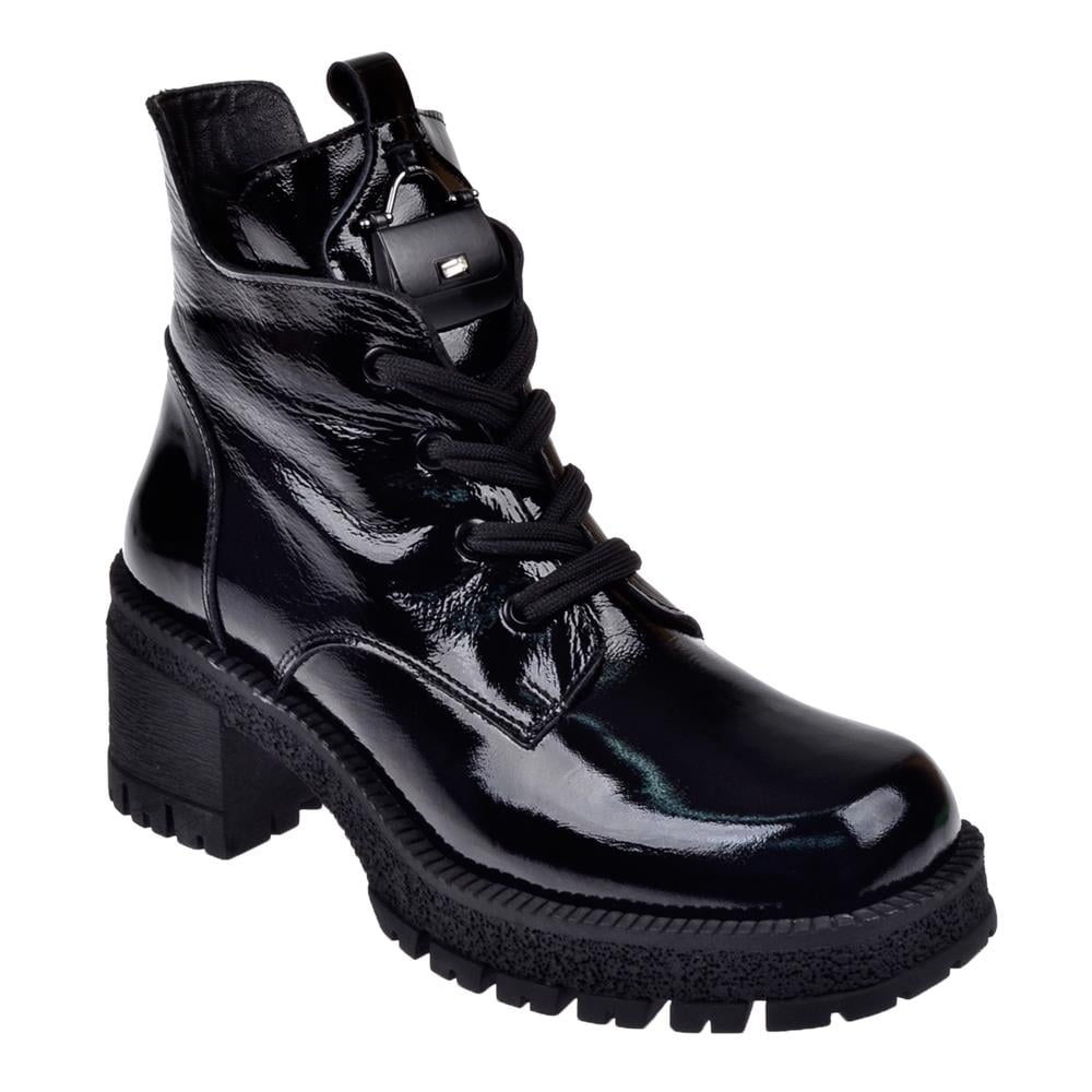 Pullman Hakiki Deri Rugan Kadın Bot MX-2322   SİYAH RUGAN