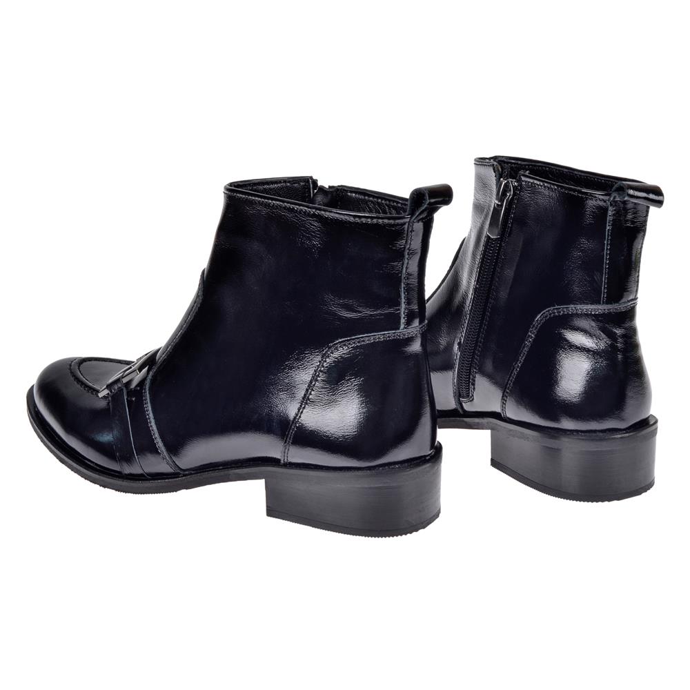 Pullman Hakiki Deri Tokalı Kadın Bot MX-2300   SİYAH RUGAN