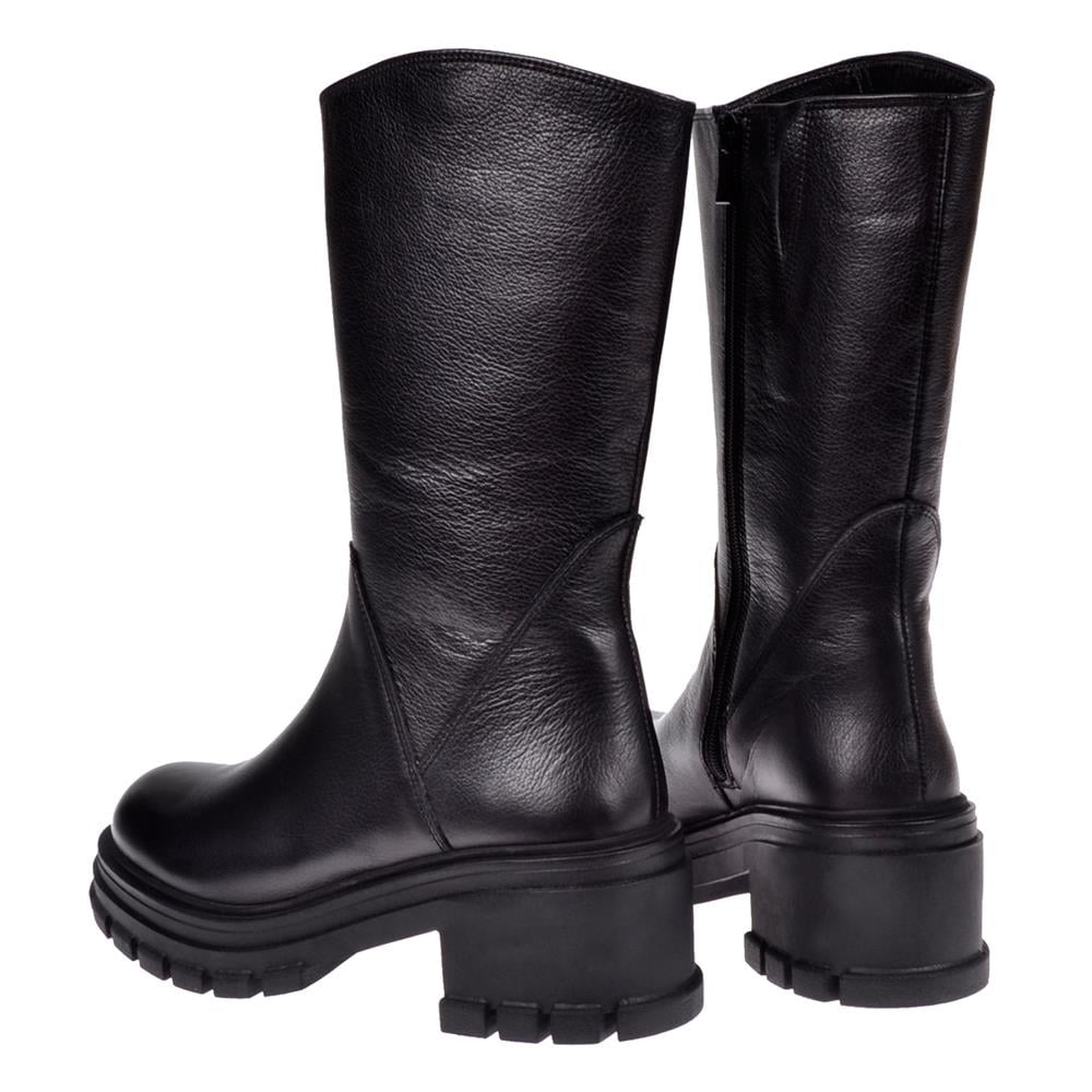 Pullman Hakiki Deri Uzun Kadın Bot SK-52673   SİYAH