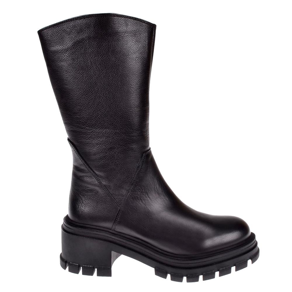 Pullman Hakiki Deri Uzun Kadın Bot SK-52673   SİYAH