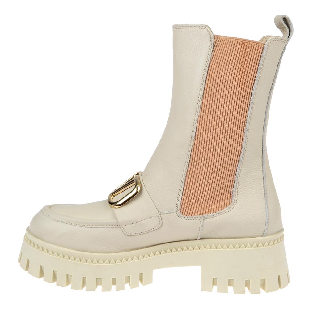 Pullman Hakiki Deri Yanı Lastikli Kadın Bot MX-ZUMBA01   BEJ