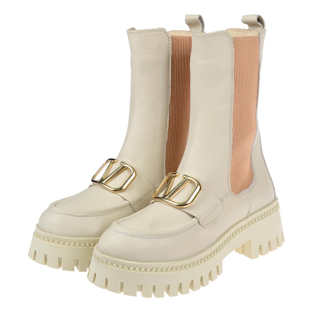 Pullman Hakiki Deri Yanı Lastikli Kadın Bot MX-ZUMBA01   BEJ