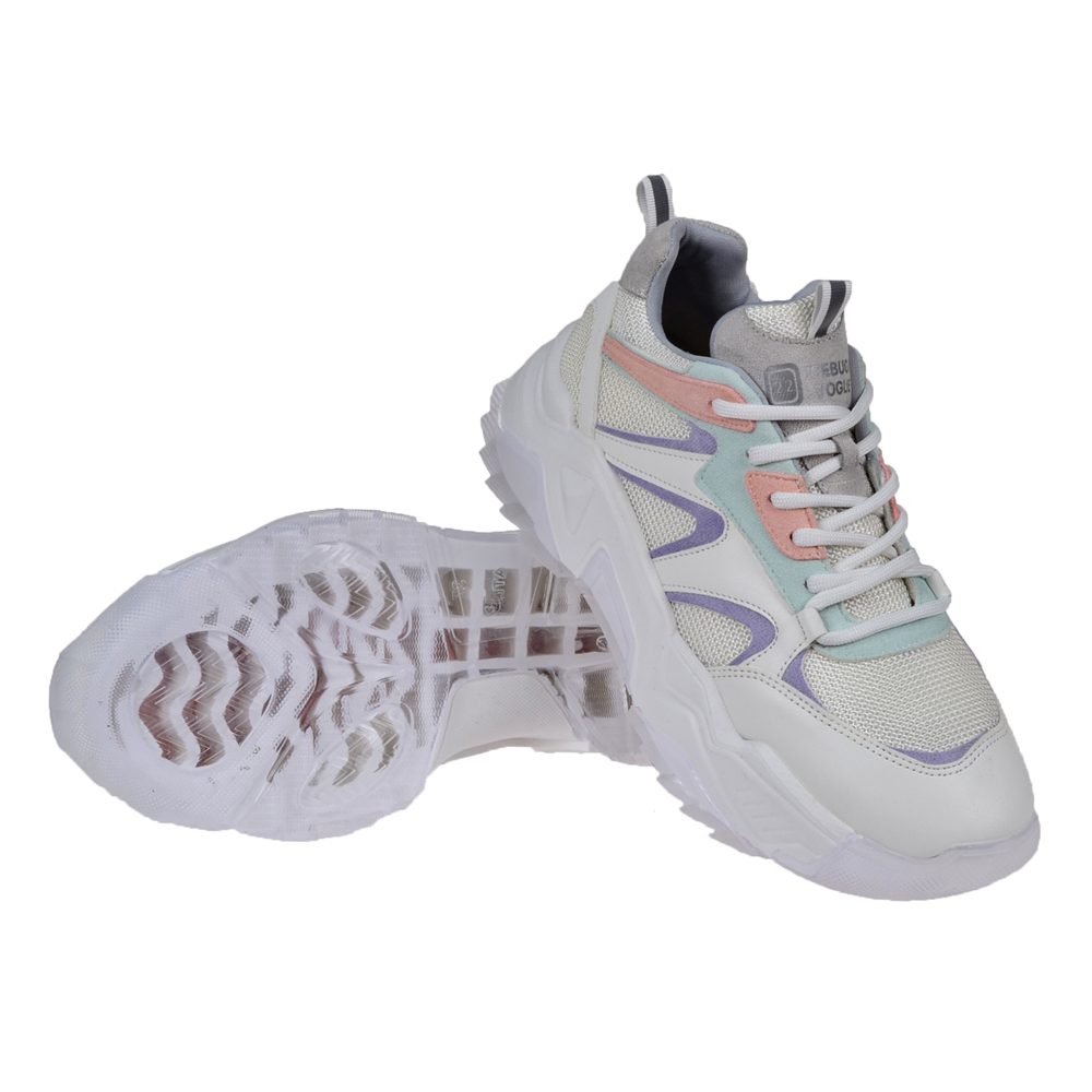 Pullman Kadın Spor Ayakkabı Sneaker SMS-65142 BEYAZ MULTİ