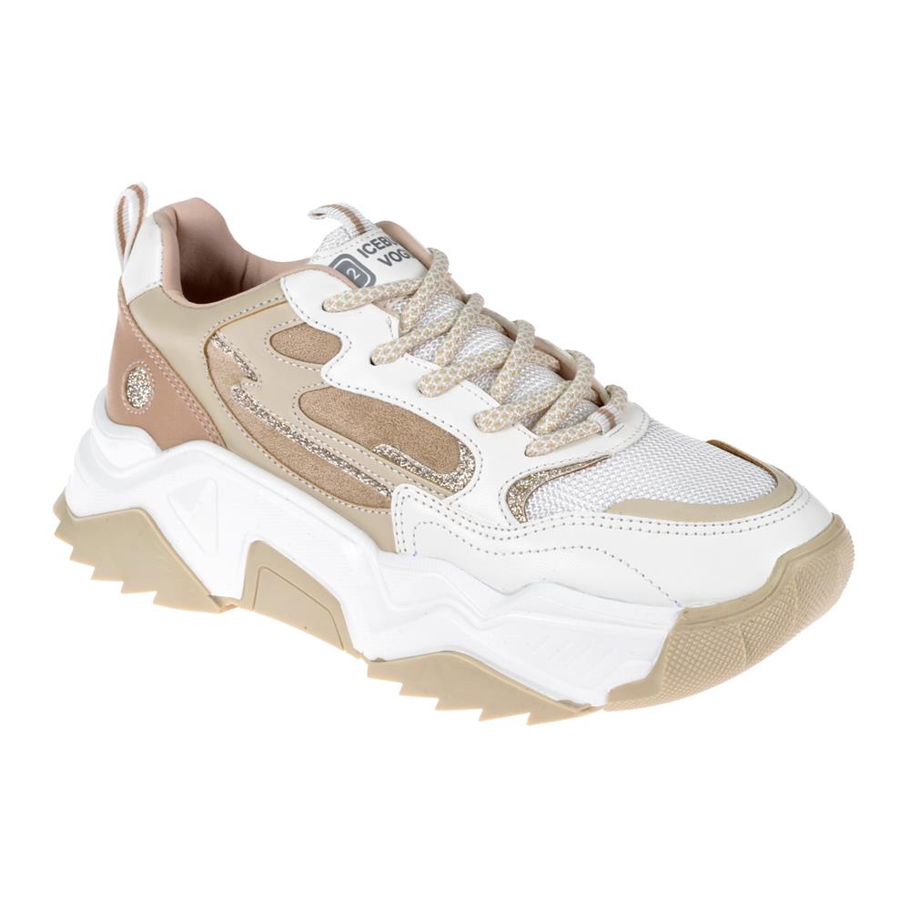 Pullman Kadın Spor Ayakkabı Sneaker SMS-65100   BEYAZ BEJ