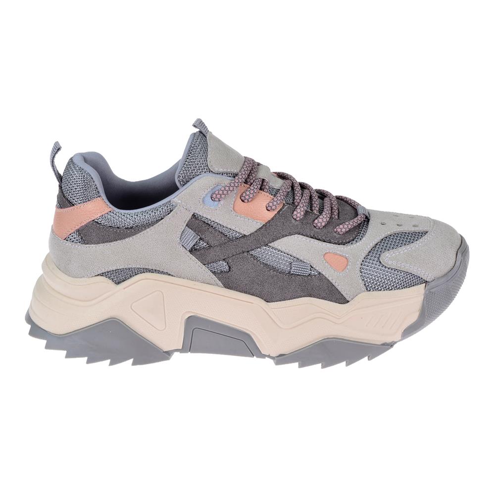Pullman Kadın Spor Ayakkabı Sneaker SMS-65137   GRİ MULTİ
