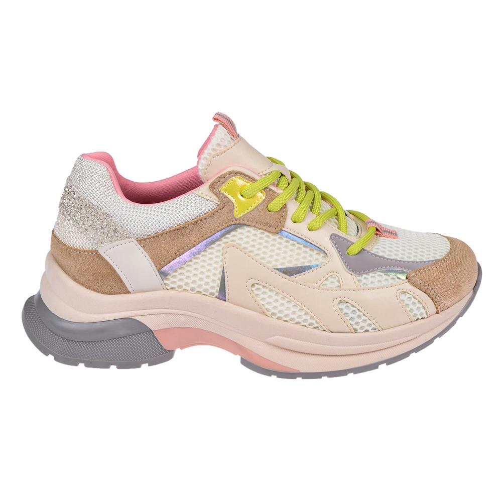 Pullman Kadın Spor Ayakkabı Sneaker SMS-30170   BEJ PEMBE
