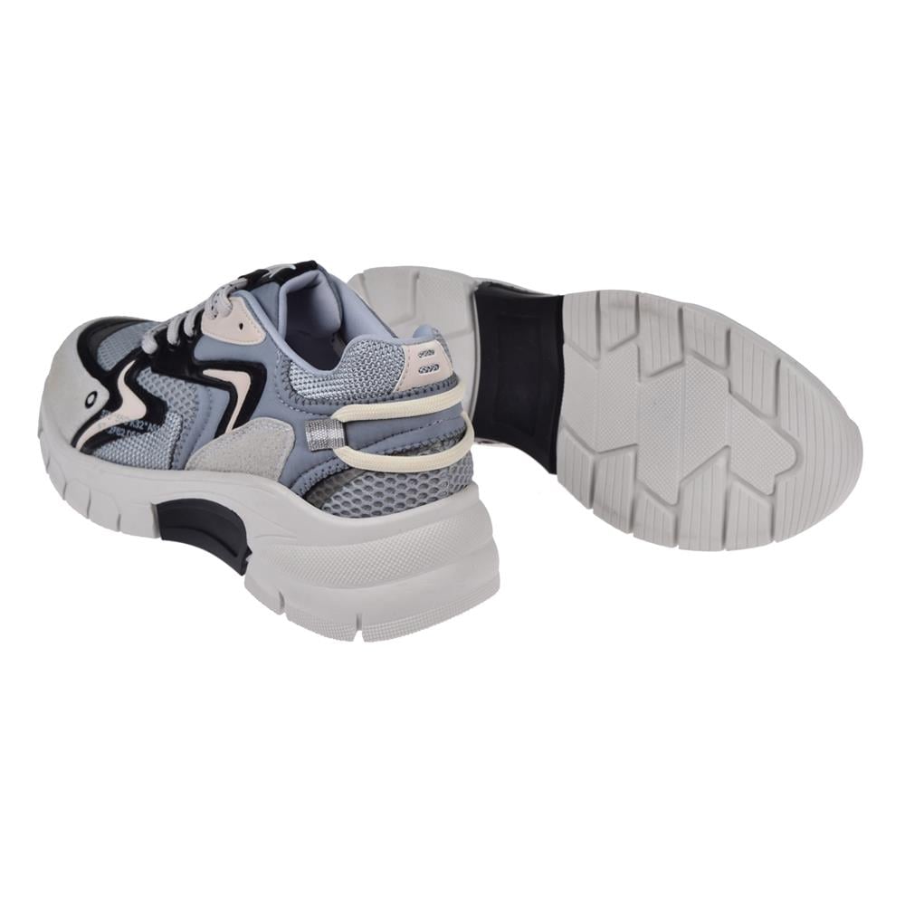 Pullman Kadın Spor Ayakkabı Sneaker SMS-51166   GRİ SİYAH