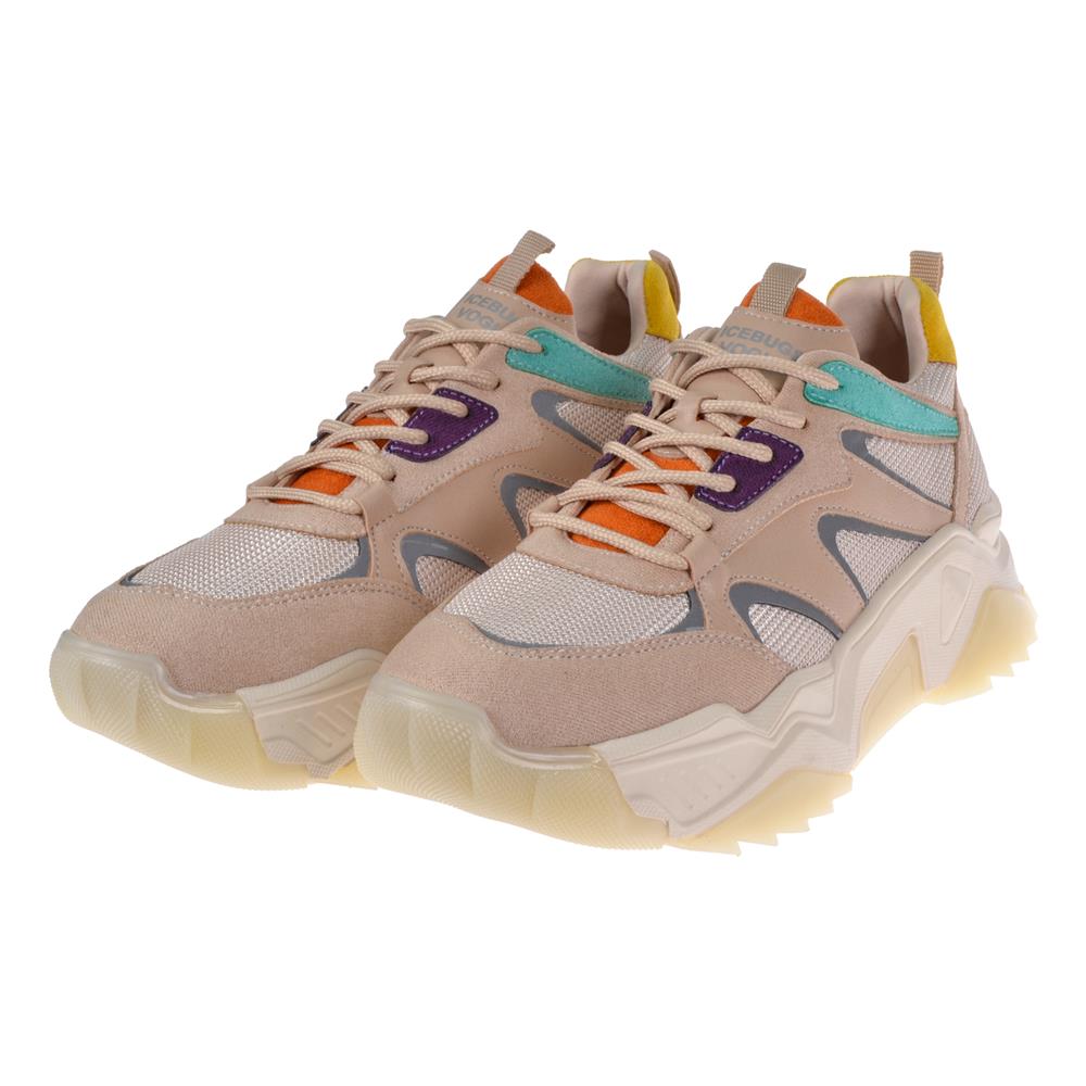 Pullman Kadın Spor Ayakkabı Sneaker SMS-65142   BEJ MULTİ