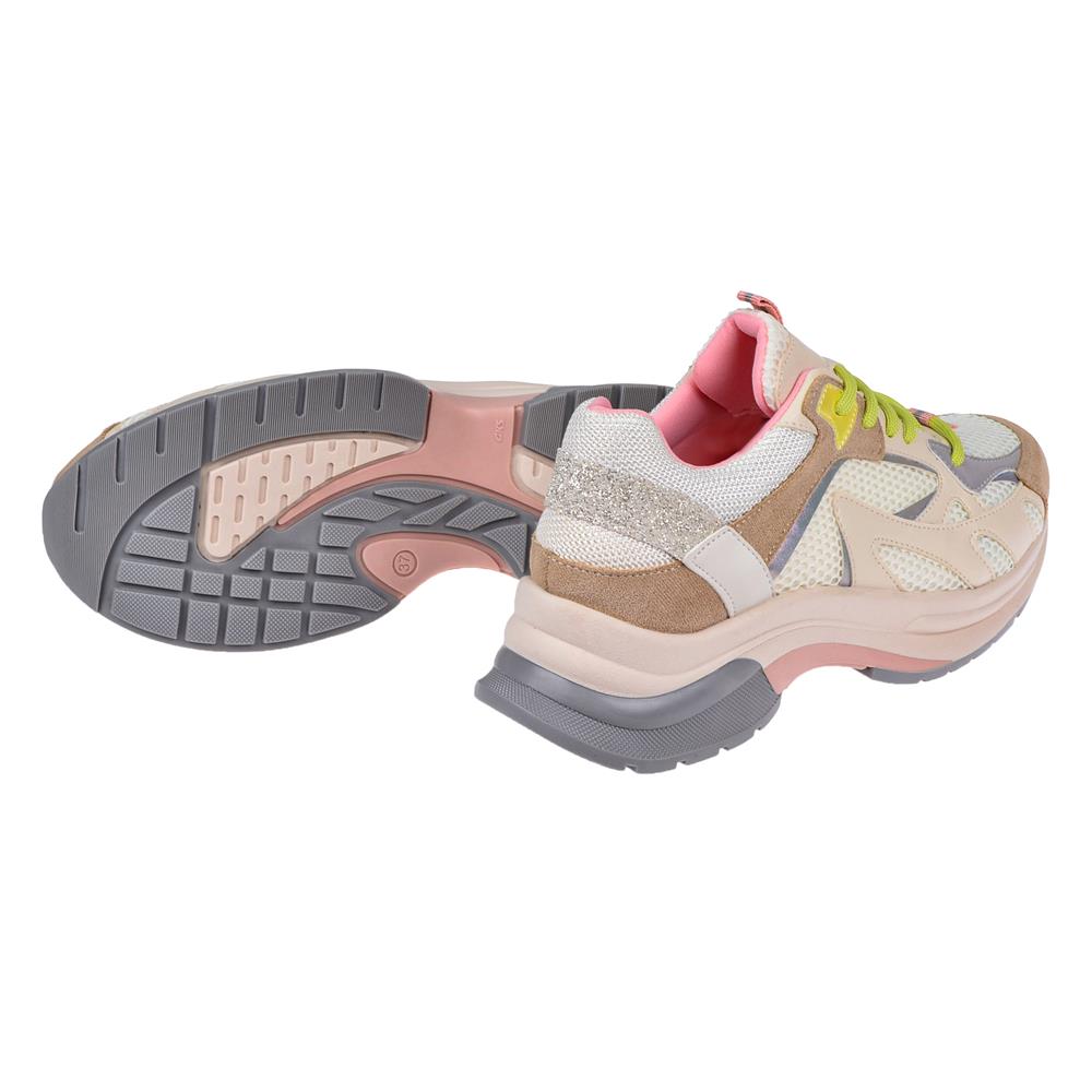 Pullman Kadın Spor Ayakkabı Sneaker SMS-30170   BEJ PEMBE