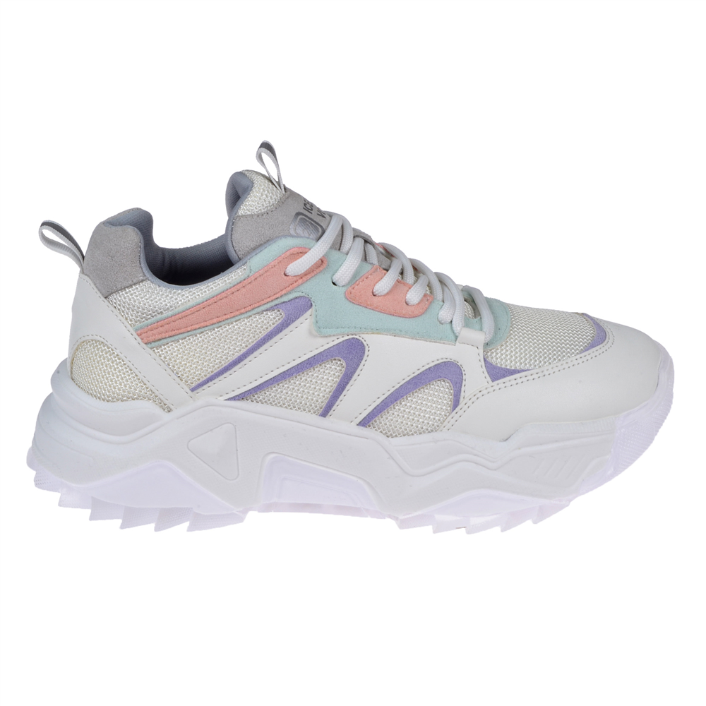 Pullman Kadın Spor Ayakkabı Sneaker SMS-65142 BEYAZ MULTİ