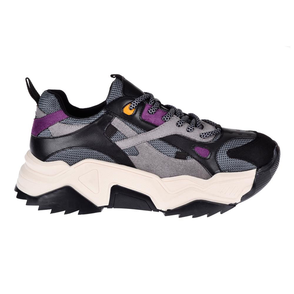 Pullman Kadın Spor Ayakkabı Sneaker SMS-65137   SİYAH MOR