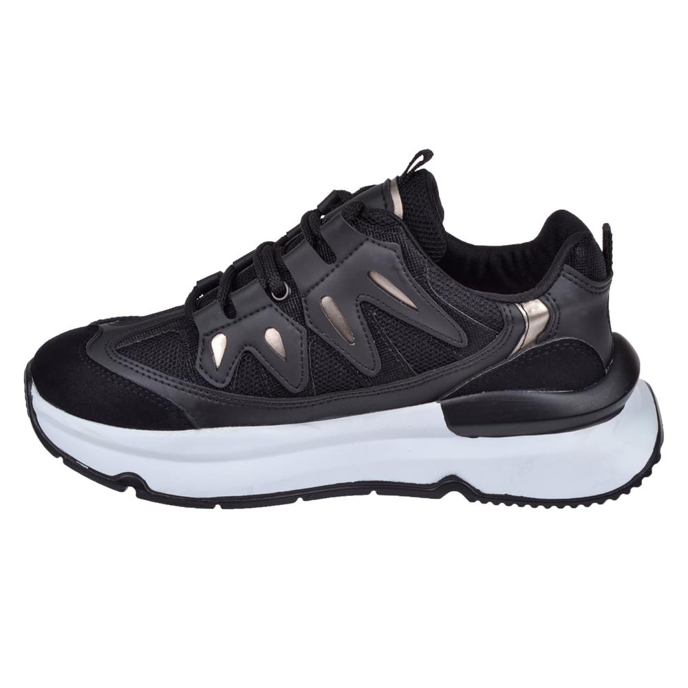 Pullman Kadın Spor Ayakkabı Sneaker ZM-03   SİYAH