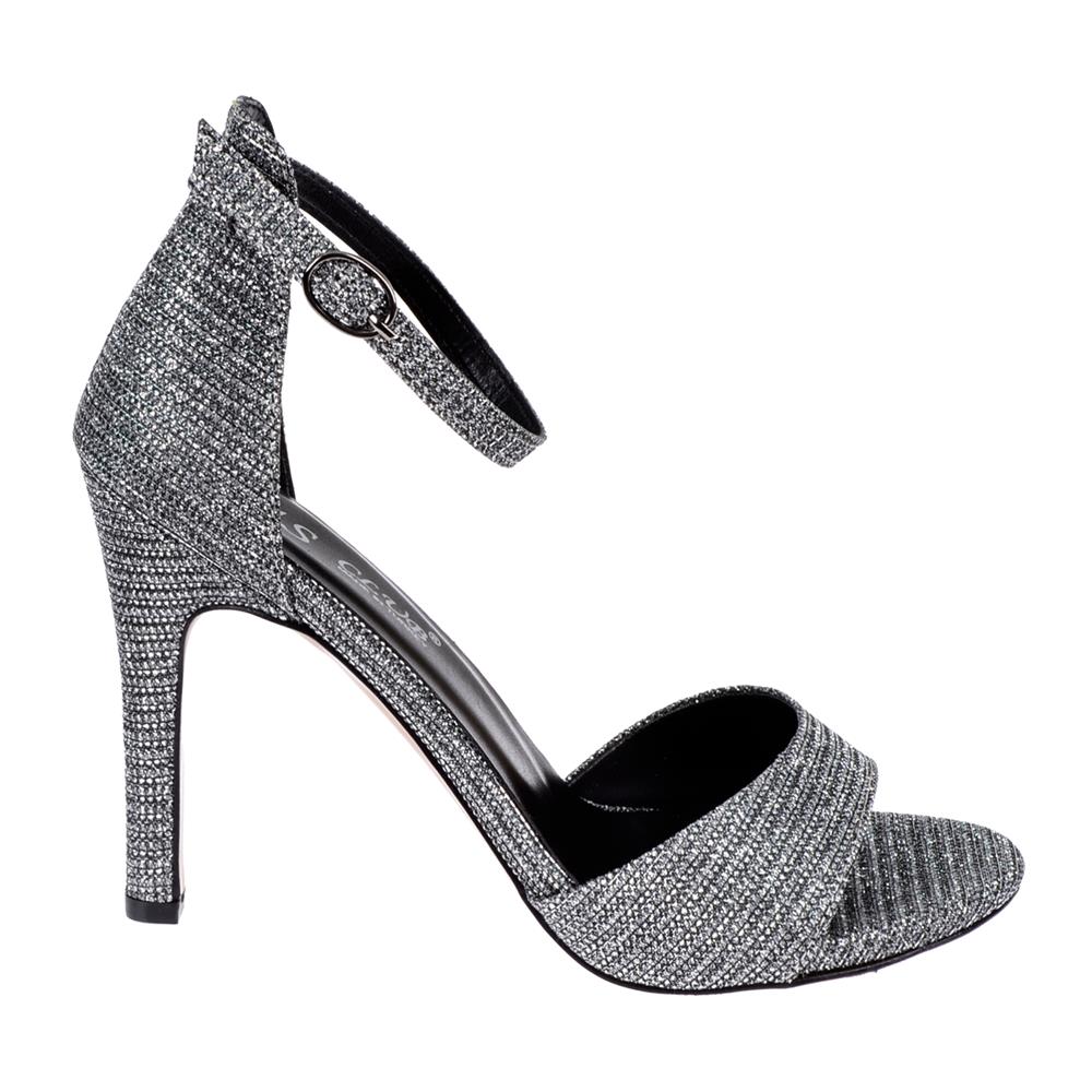 Pullman Kadın Topuklu Ayakkabı SMS-1822   PLATİN SİMLİ