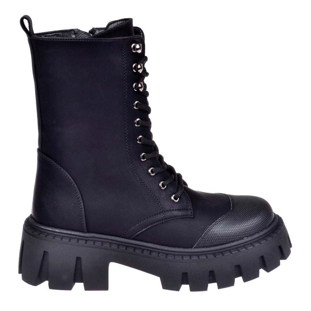 Pullman Kalın Tabanlı Postal Kadın Bot SMS-10108   SİYAH