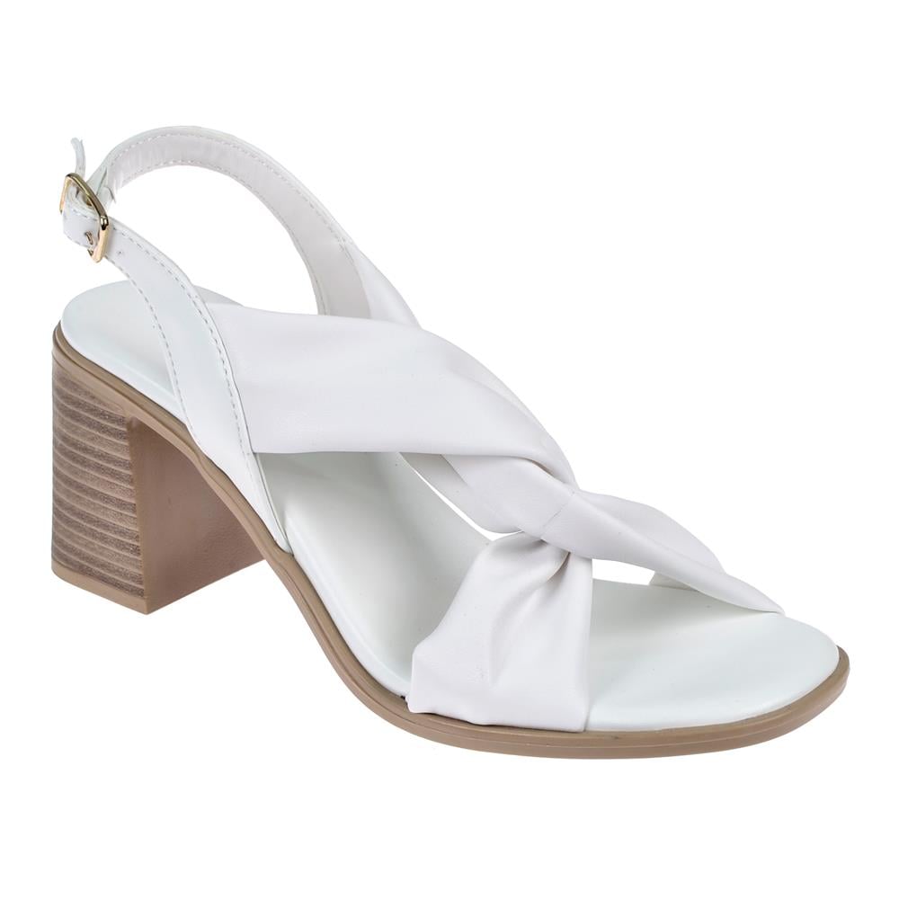 Pullman Kalın Topuklu Kadın Sandalet SMS-3448   BEYAZ