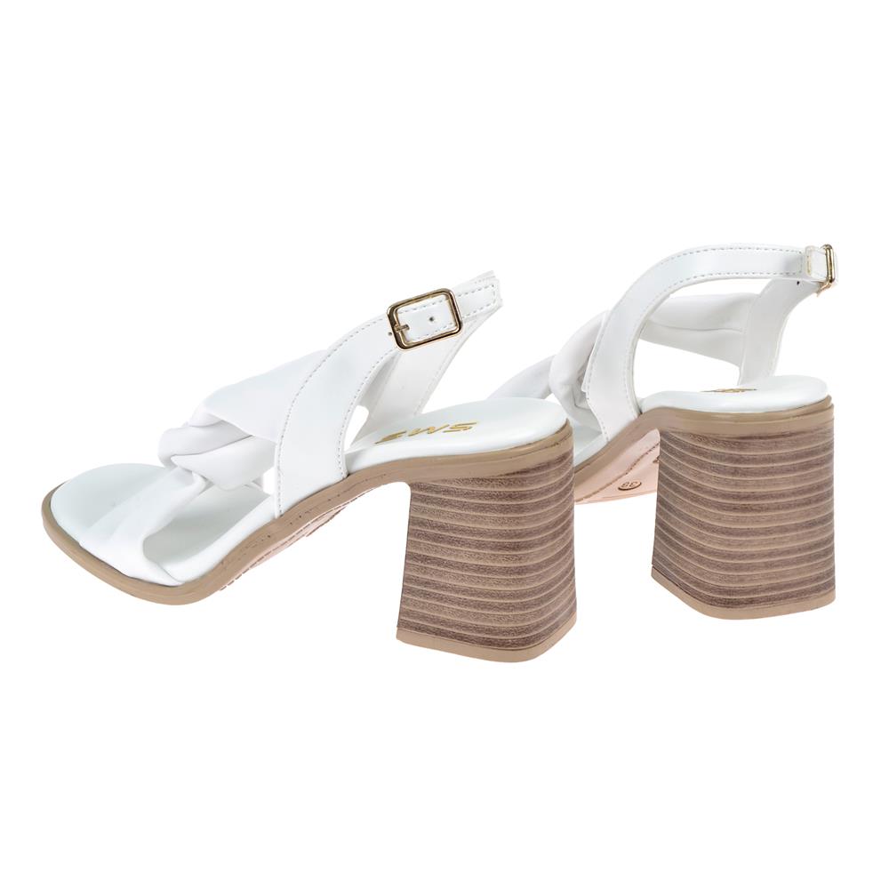 Pullman Kalın Topuklu Kadın Sandalet SMS-3448   BEYAZ