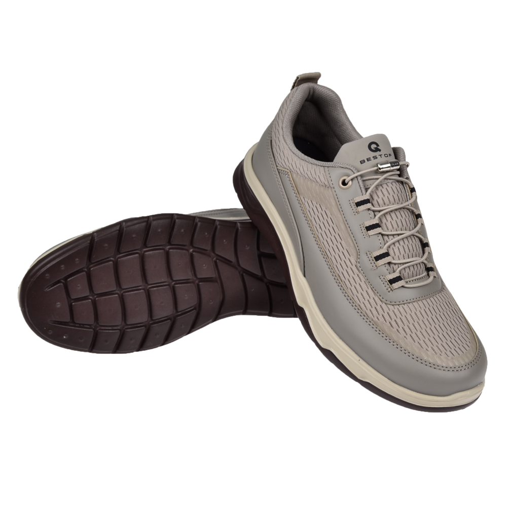 Pullman Lastikli Erkek Spor Ayakkabı Sneaker DUM-2074 VİZON