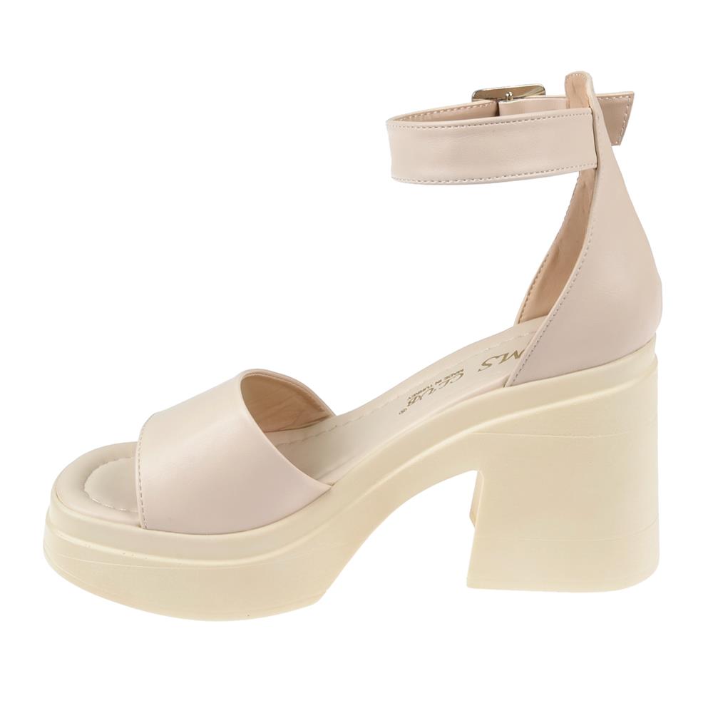 Pullman Platform Taban Kadın Sandalet SMS-1623   BEJ