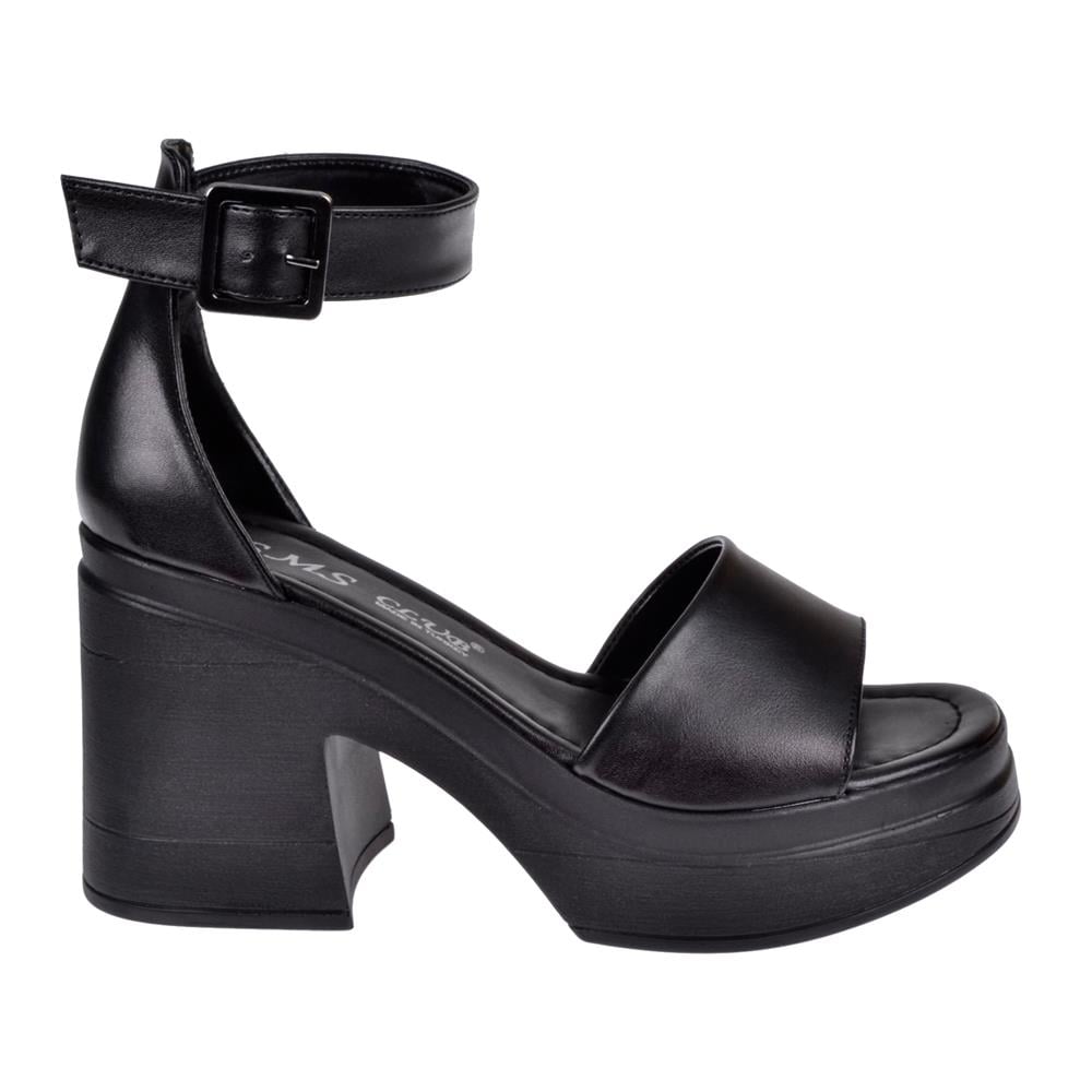 Pullman Platform Taban Kadın Sandalet SMS-1623   SİYAH