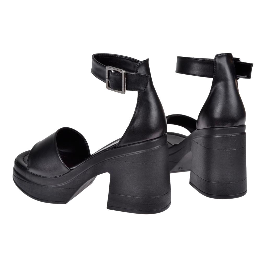 Pullman Platform Taban Kadın Sandalet SMS-1623   SİYAH