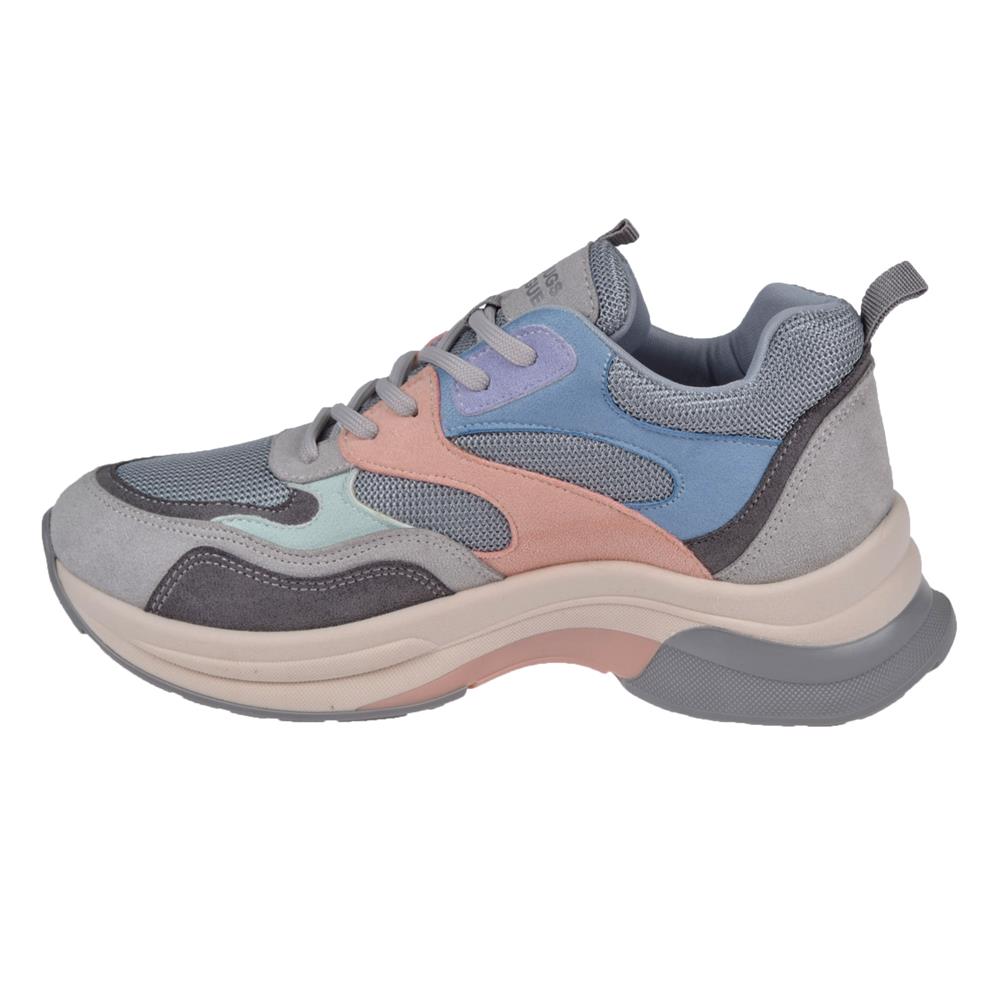 Pullman Simli Kadın Spor Ayakkabı Sneaker SMS-30162   GRİ MULTİ