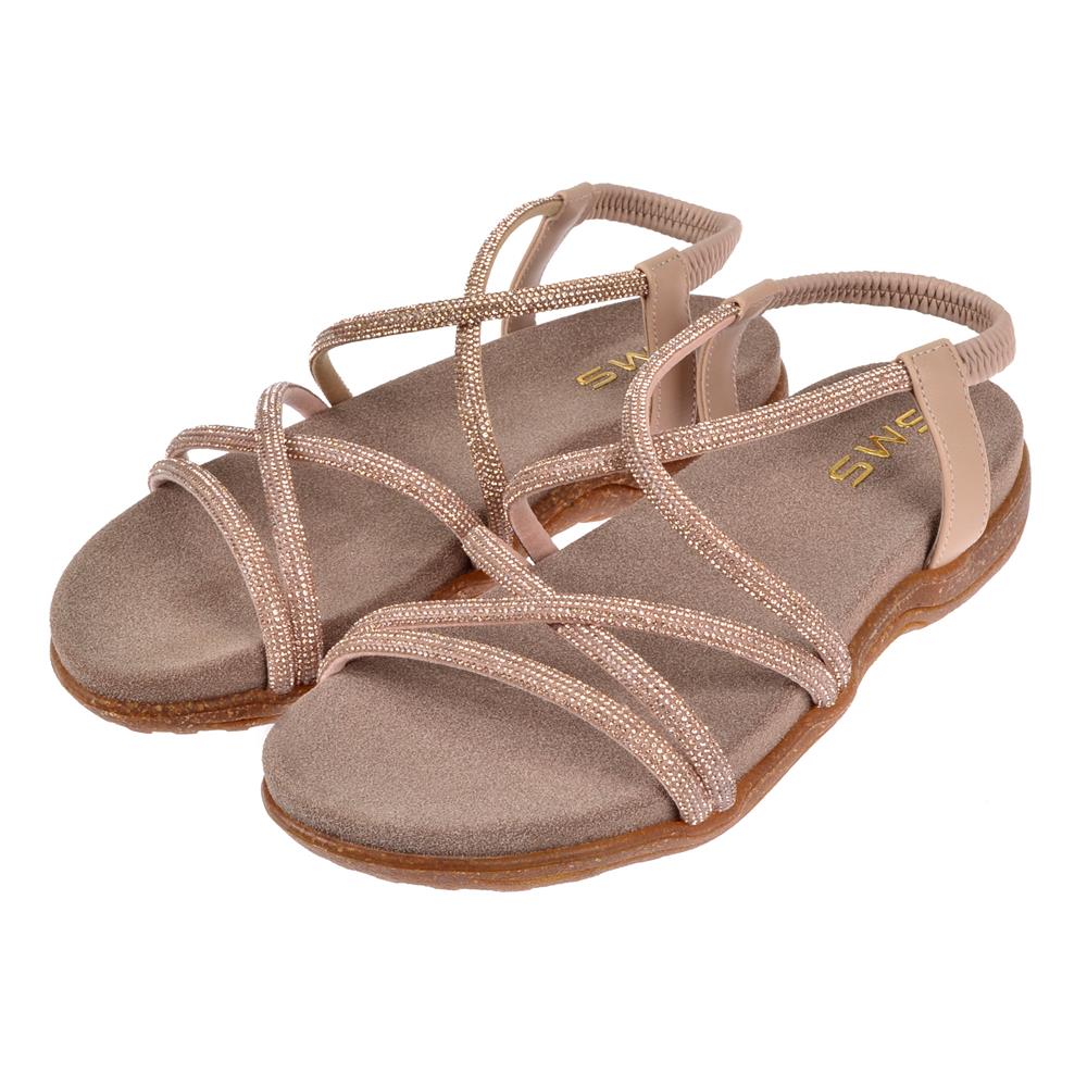 Pullman Taşlı Comfort Kadın Sandalet SMS-2546   NUT TAŞLI