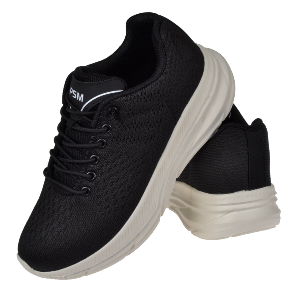 Pullman Triko Kadın Spor Ayakkabı Sneaker DUM-518 SİYAH BEYAZ