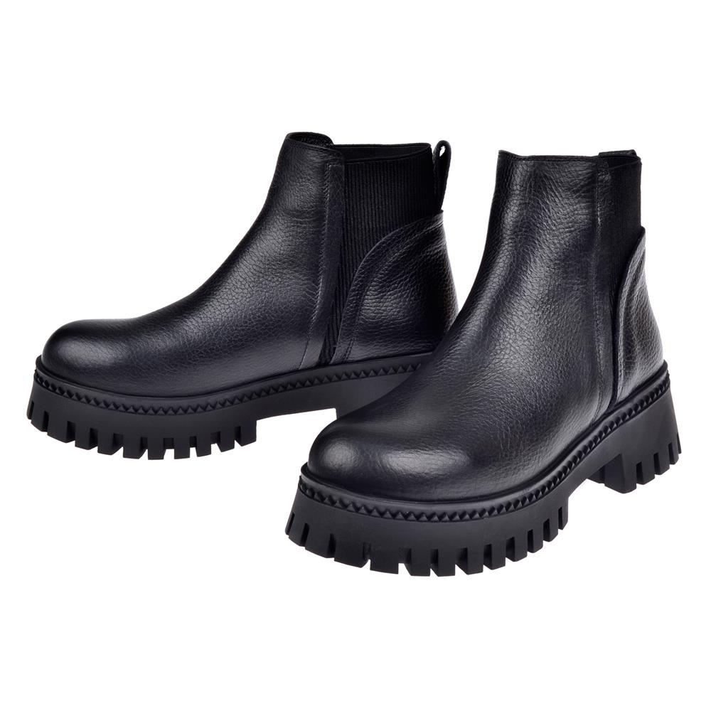 Pullman Yanı Lastikli Kısa Kadın Bot MX-ZMB-06   SİYAH