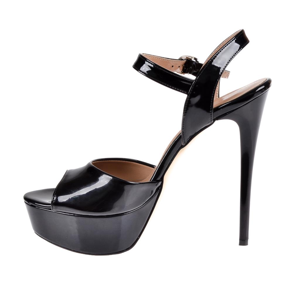 Pullman Yüksek Topuk Platform Taban Kadın Topuklu Ayakkabı PL-2909   SİYAH RUGAN