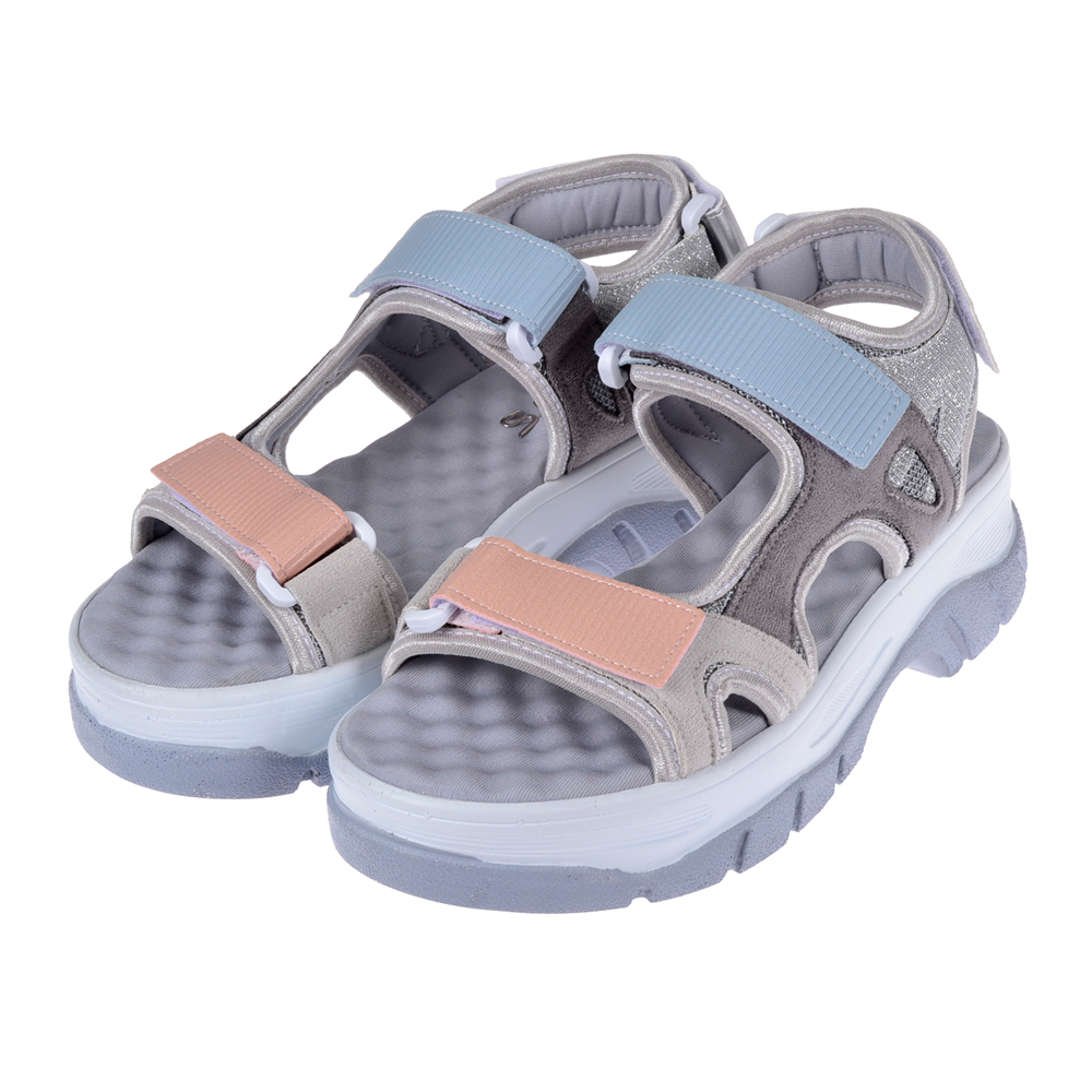 Sms Cırtlı Comfort Kadın Sandalet SMS-4740 GRİ MULTİ