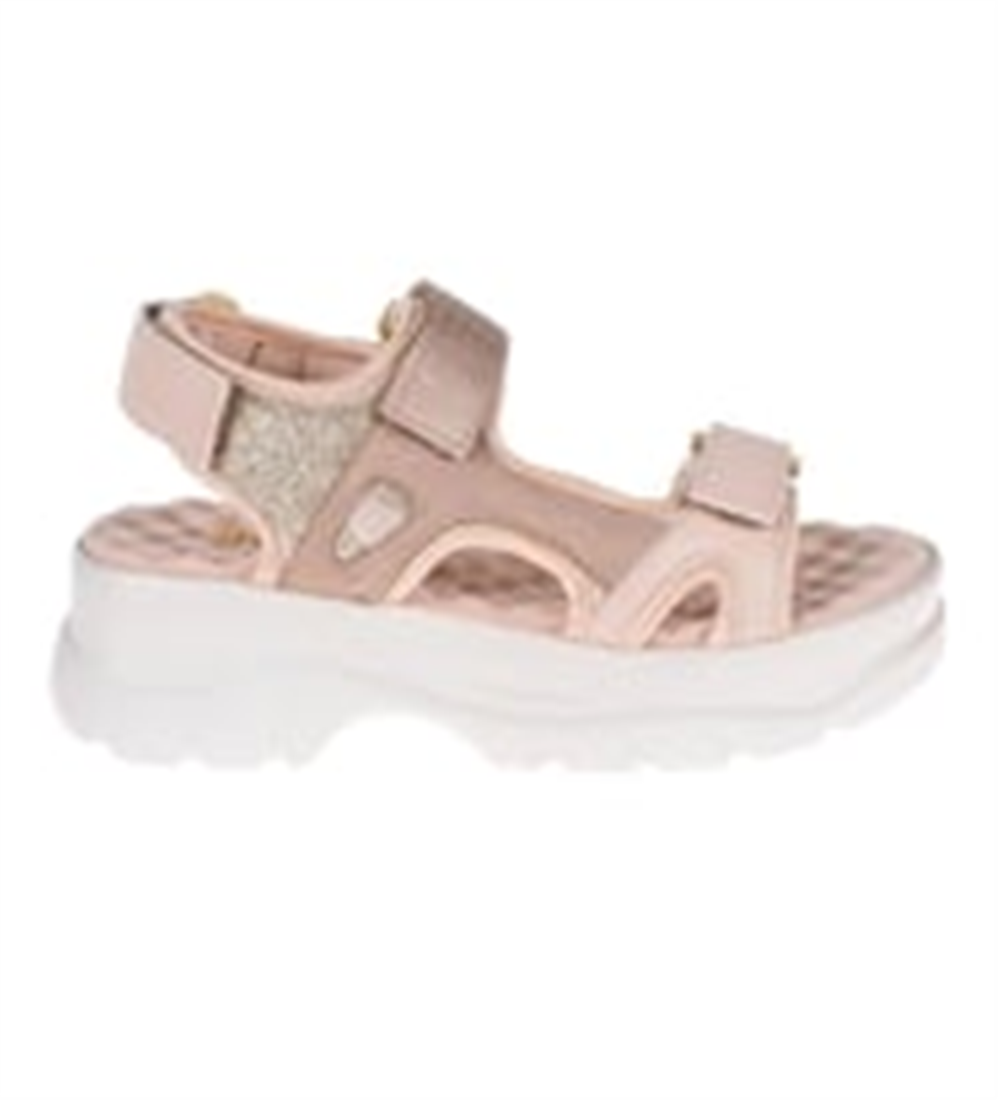 Sms Cırtlı Comfort Kadın Sandalet SMS-4740 BEJ