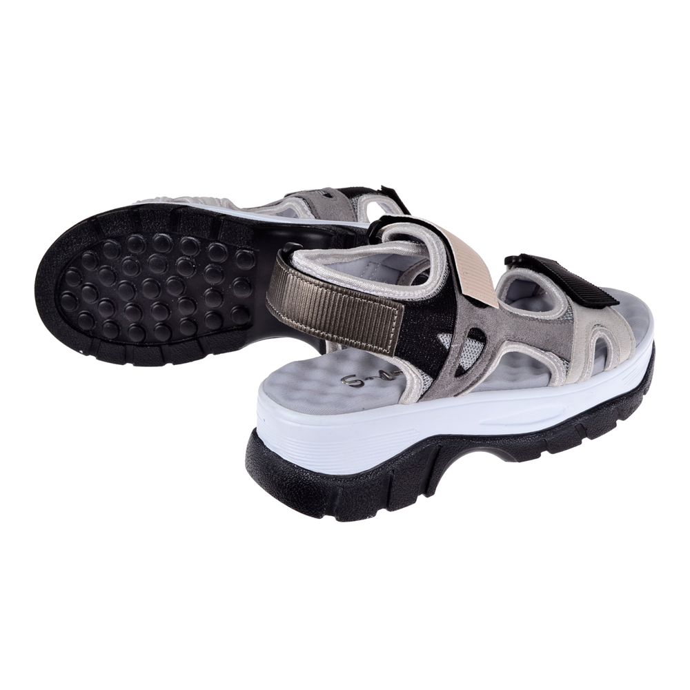 Sms Cırtlı Comfort Kadın Sandalet SMS-4740 SİYAH MULTİ