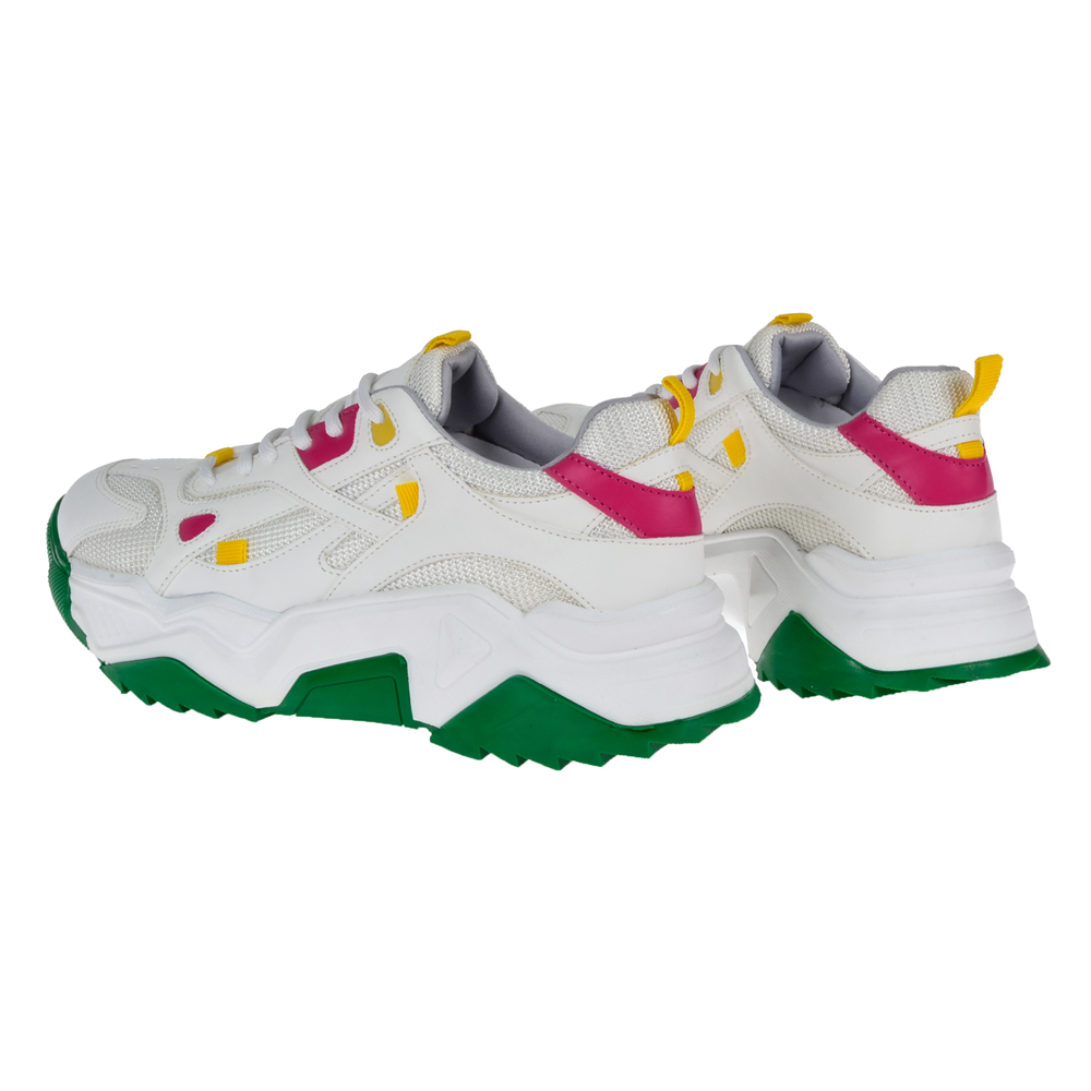 Sms Kadın Spor Ayakkabı Sneaker SMS-65137 BEYAZ YEŞİL