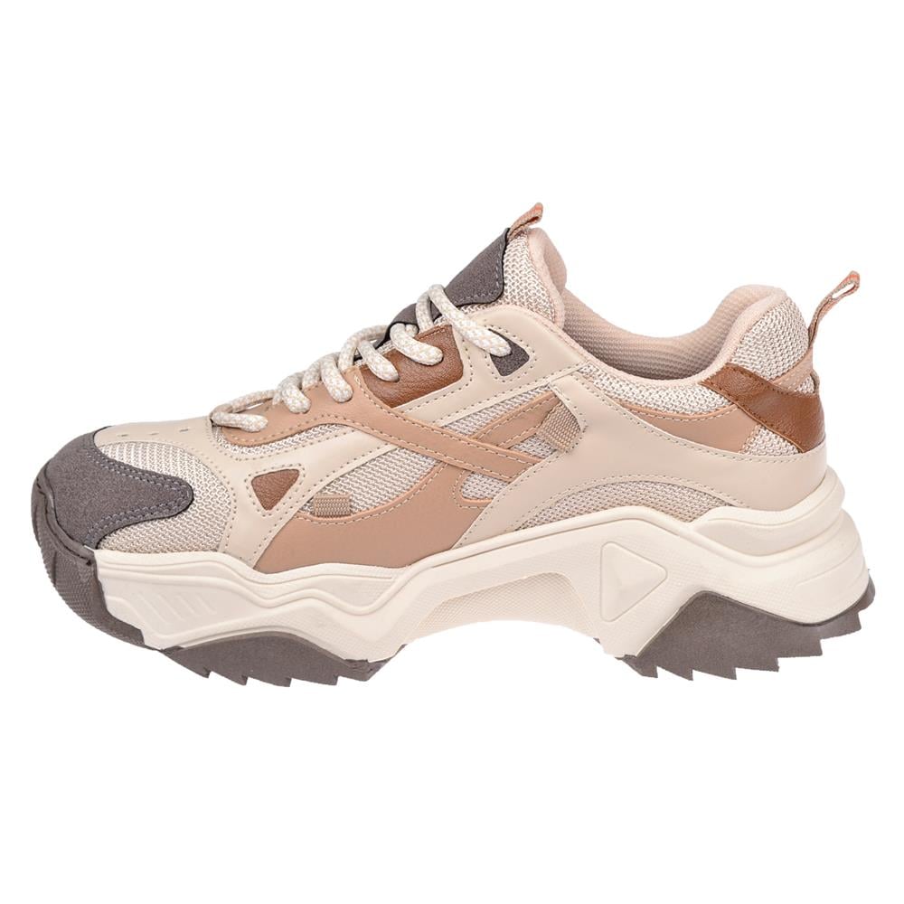Sms Kadın Spor Ayakkabı Sneaker SMS-65137   BEJ KAHVE