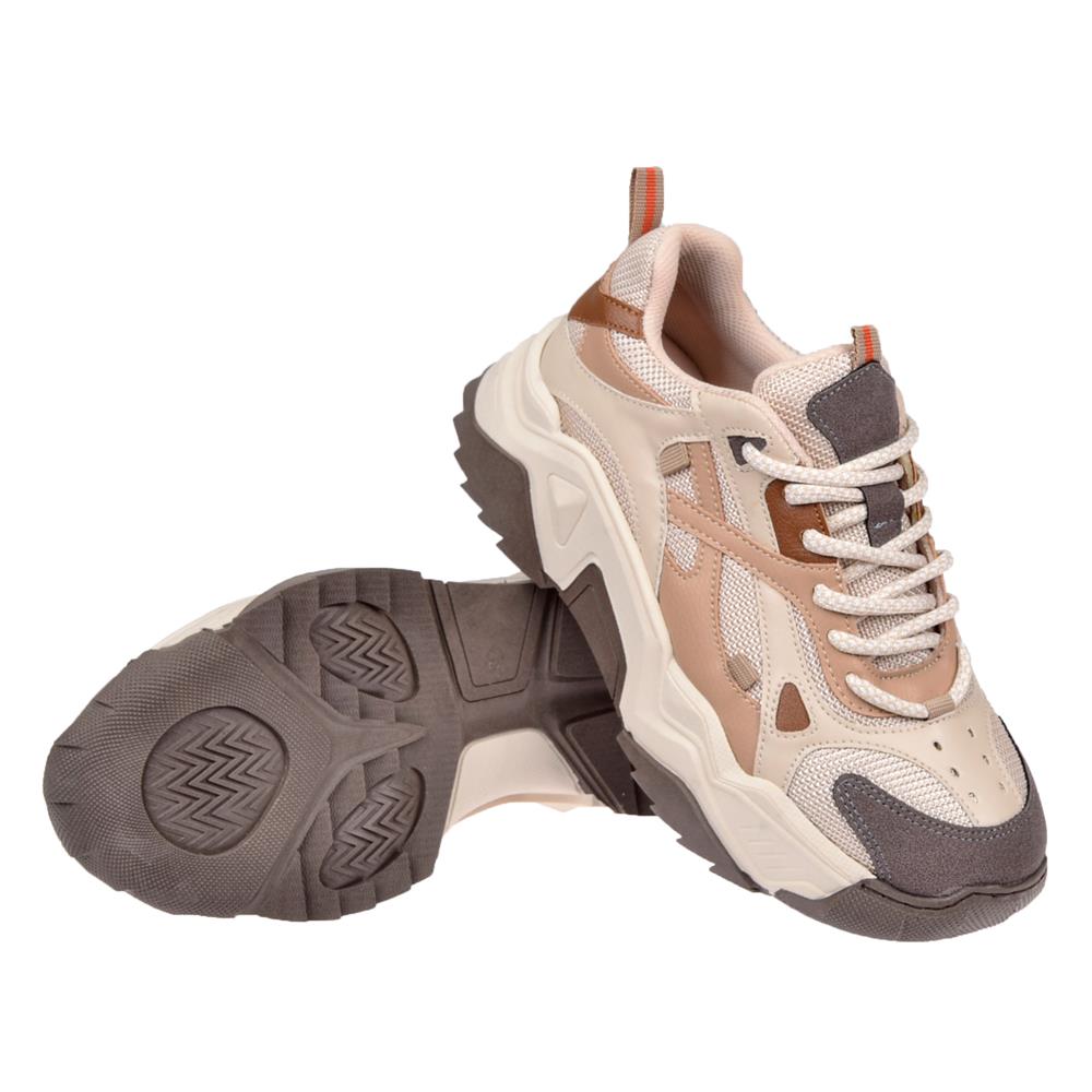 Sms Kadın Spor Ayakkabı Sneaker SMS-65137   BEJ KAHVE
