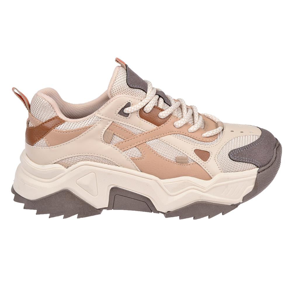 Sms Kadın Spor Ayakkabı Sneaker SMS-65137   BEJ KAHVE