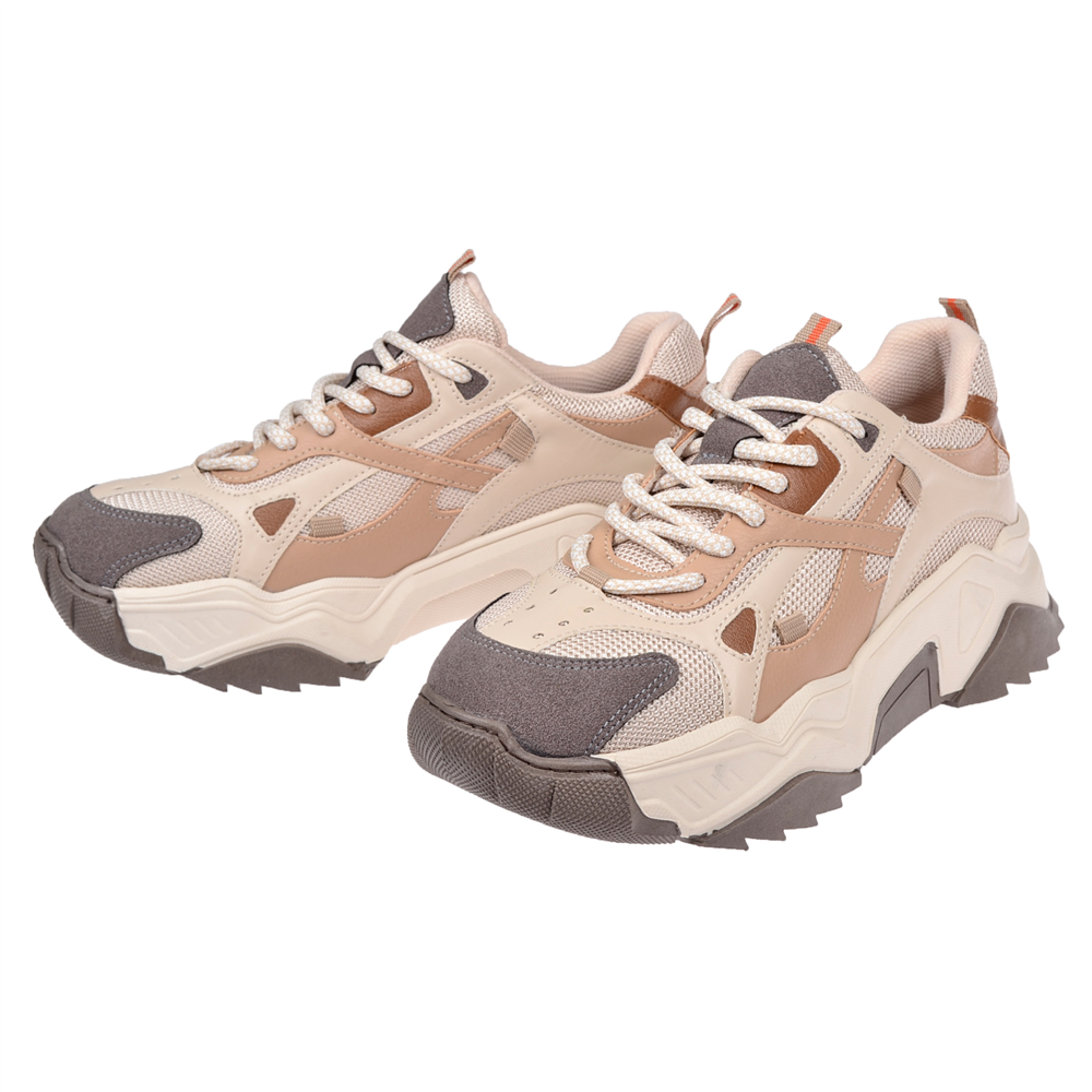 Sms Kadın Spor Ayakkabı Sneaker SMS-65137 BEJ KAHVE