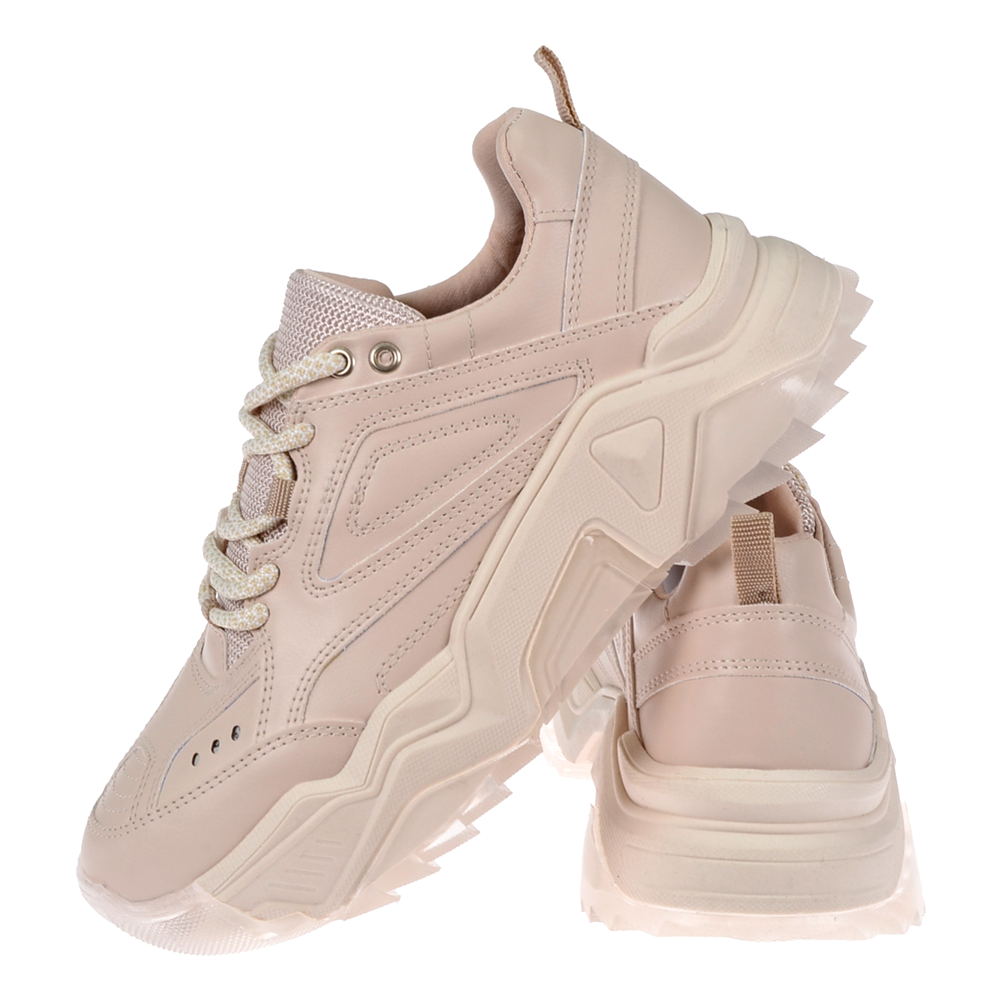 Sms Kadın Spor Ayakkabı Sneaker SMS-65118 BEJ