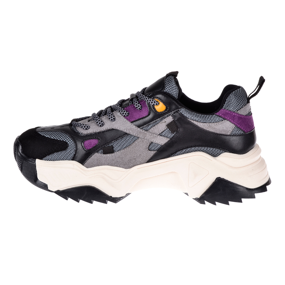 Sms Kadın Spor Ayakkabı Sneaker SMS-65137 SİYAH MOR