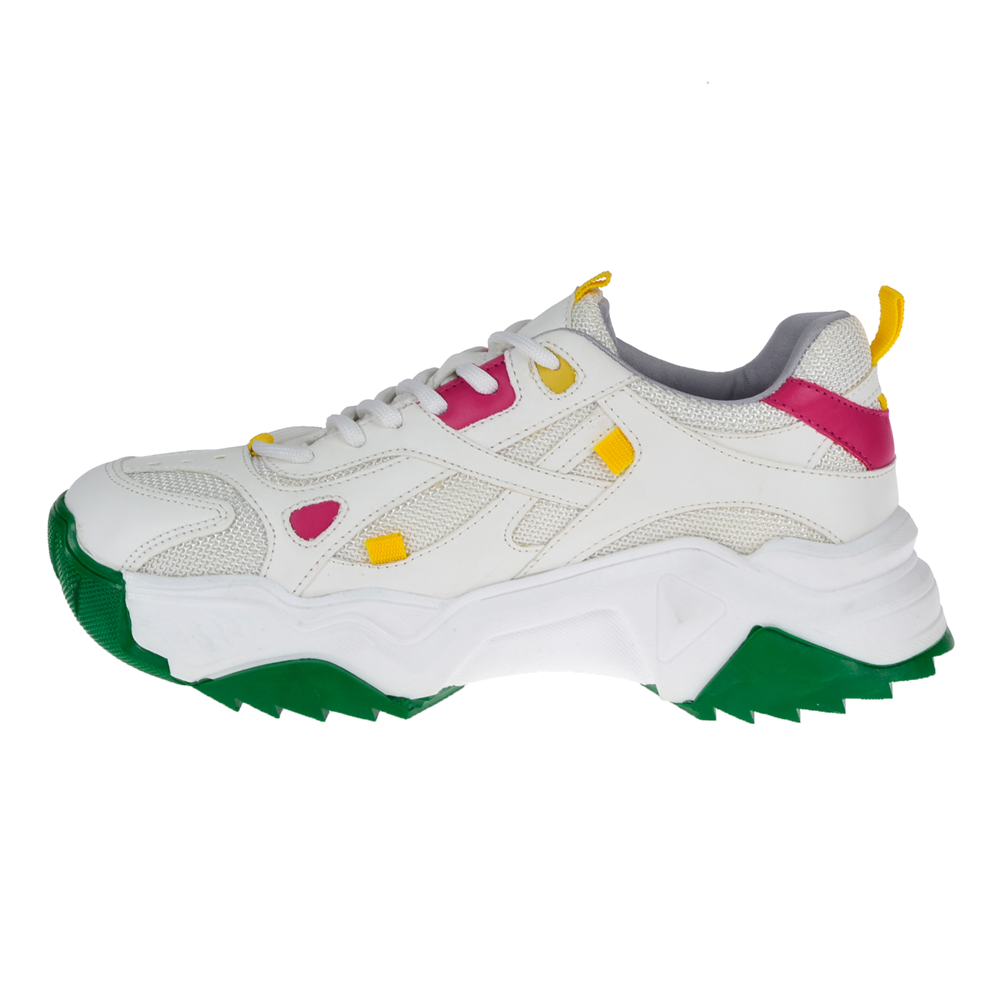 Sms Kadın Spor Ayakkabı Sneaker SMS-65137 BEYAZ YEŞİL