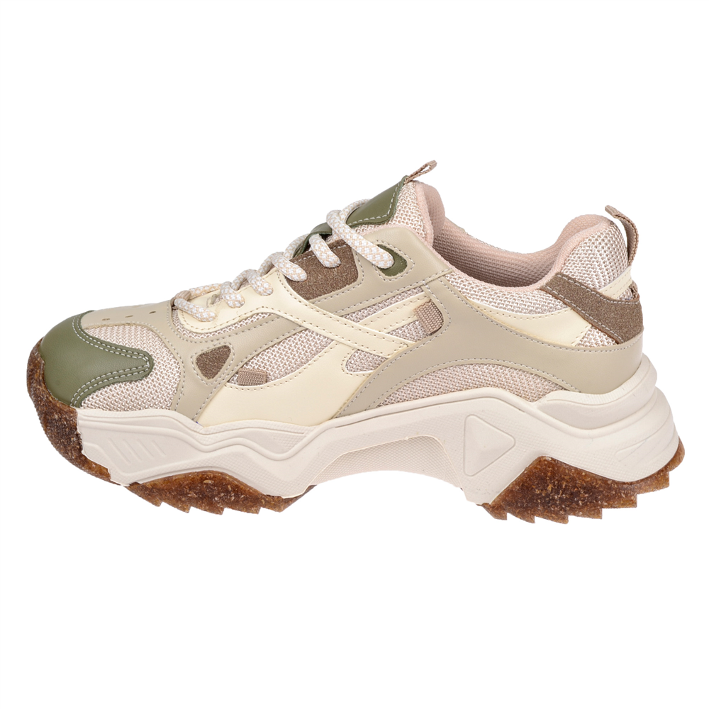 Sms Kadın Spor Ayakkabı Sneaker SMS-65137 BEJ YEŞİL