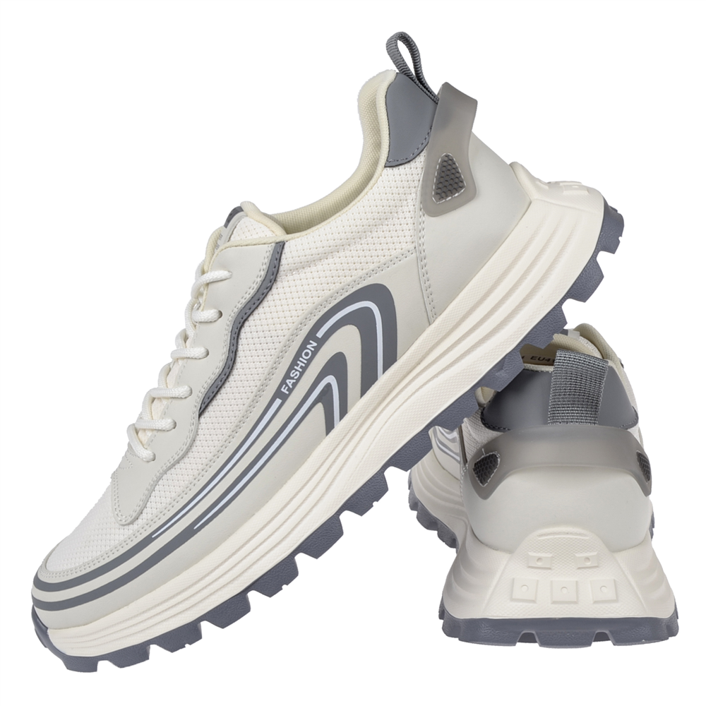 Voyager Bağcıklı Anorak Erkek Spor Ayakkabı Sneaker VOY-274 KREM