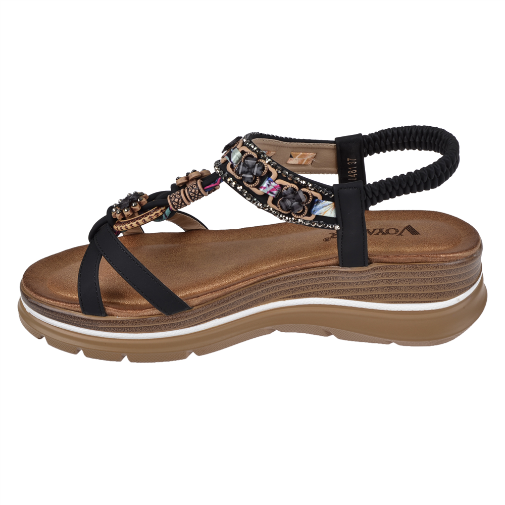 Voyager Dolgu Taban Comfort Kadın Sandalet VOY-481-Z SİYAH