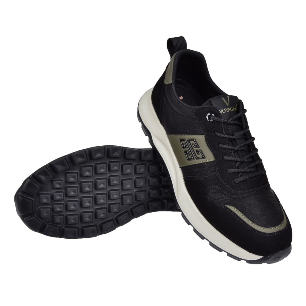 Voyager Hafif Tabanlı Erkek Spor Ayakkabı Sneaker VOY-435 SİYAH
