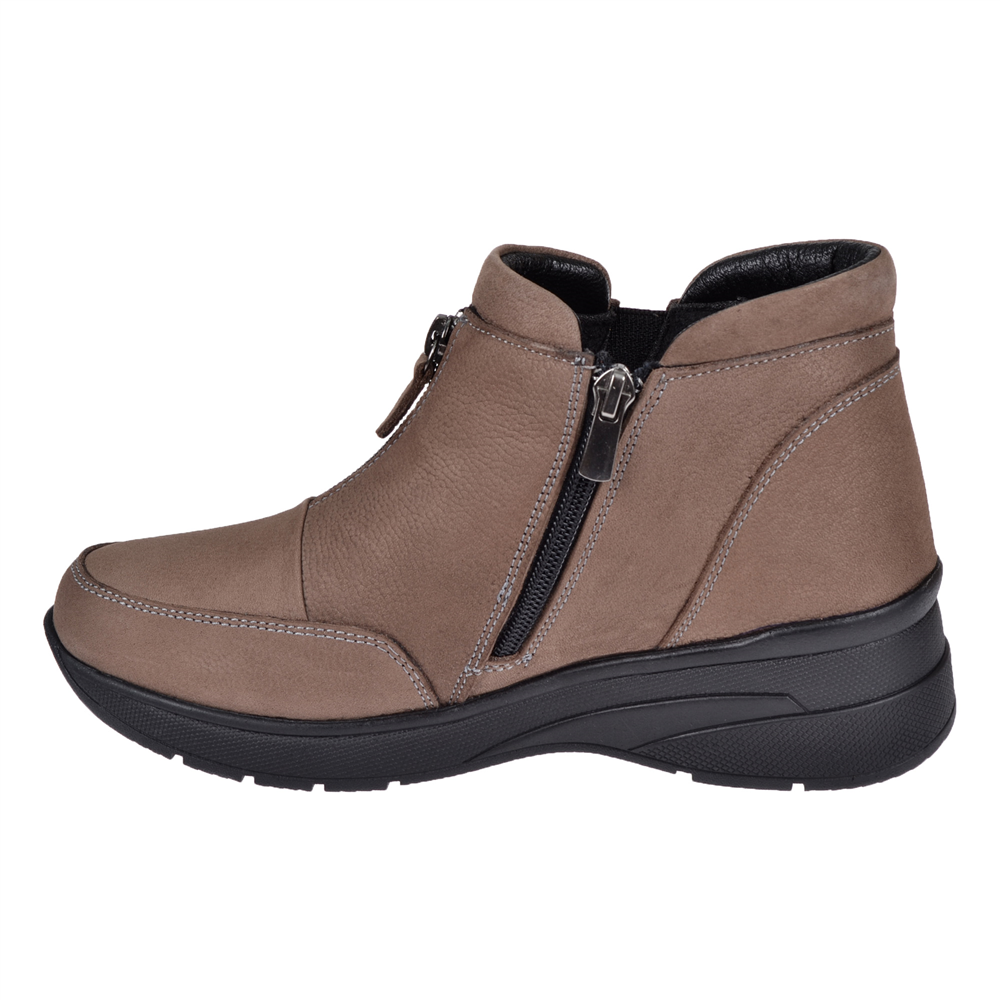 Voyager Hakiki Deri Comfort Kadın Bot VOY-Z014 KUM NUBUK