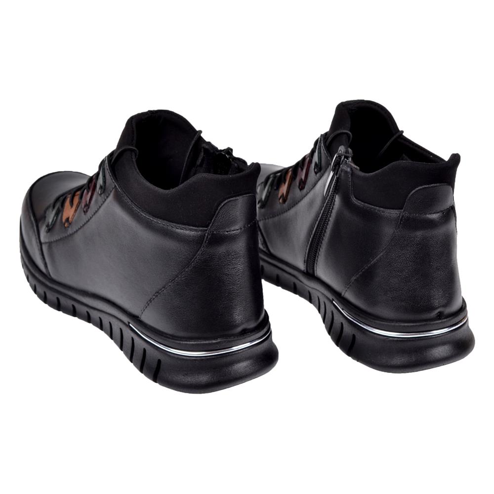 Voyager Hakiki Deri Comfort Kadın Bot VOY-433   SİYAH