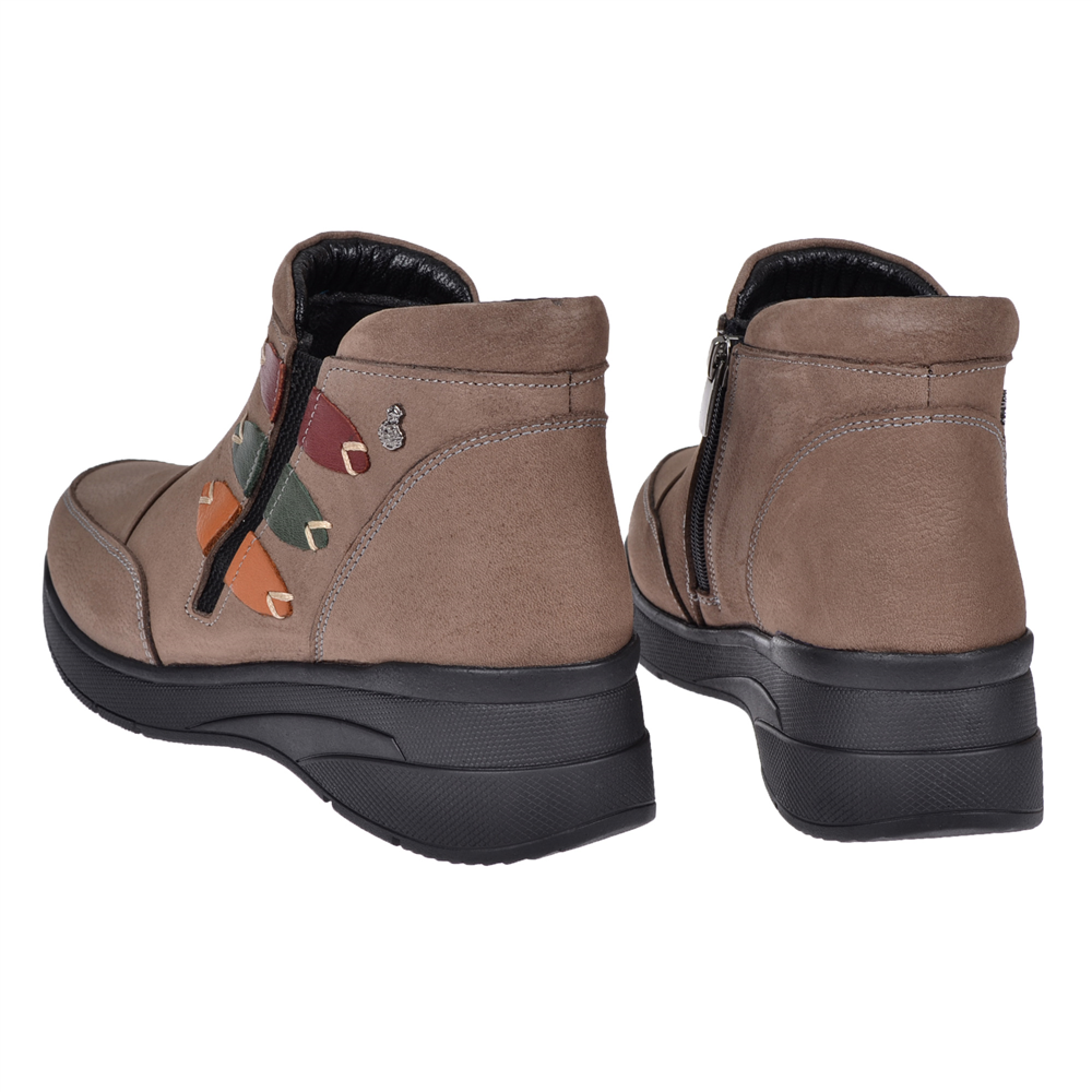 Voyager Hakiki Deri Comfort Kadın Bot VOY-Z014 KUM NUBUK