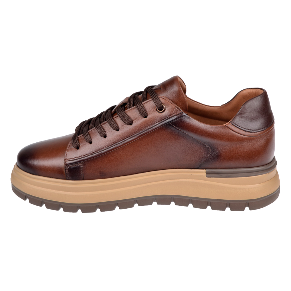 Voyager Hakiki Deri Erkek Spor Ayakkabı Sneaker VOY-387 TABA