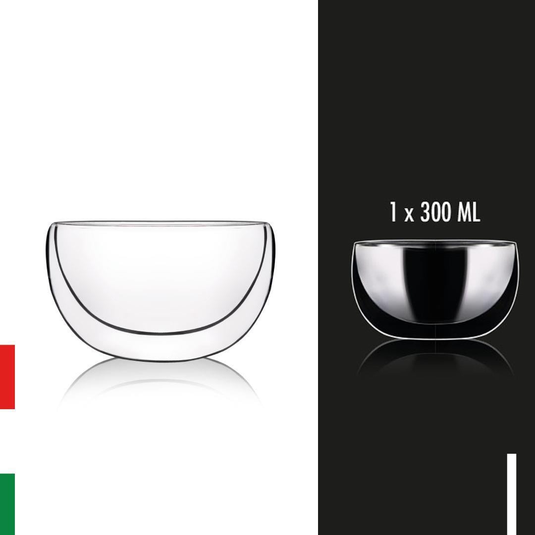 Cam Çerezlik Şekerlik Kase Yuvarlak Çift Cidarlı 300 Ml | Hometarz