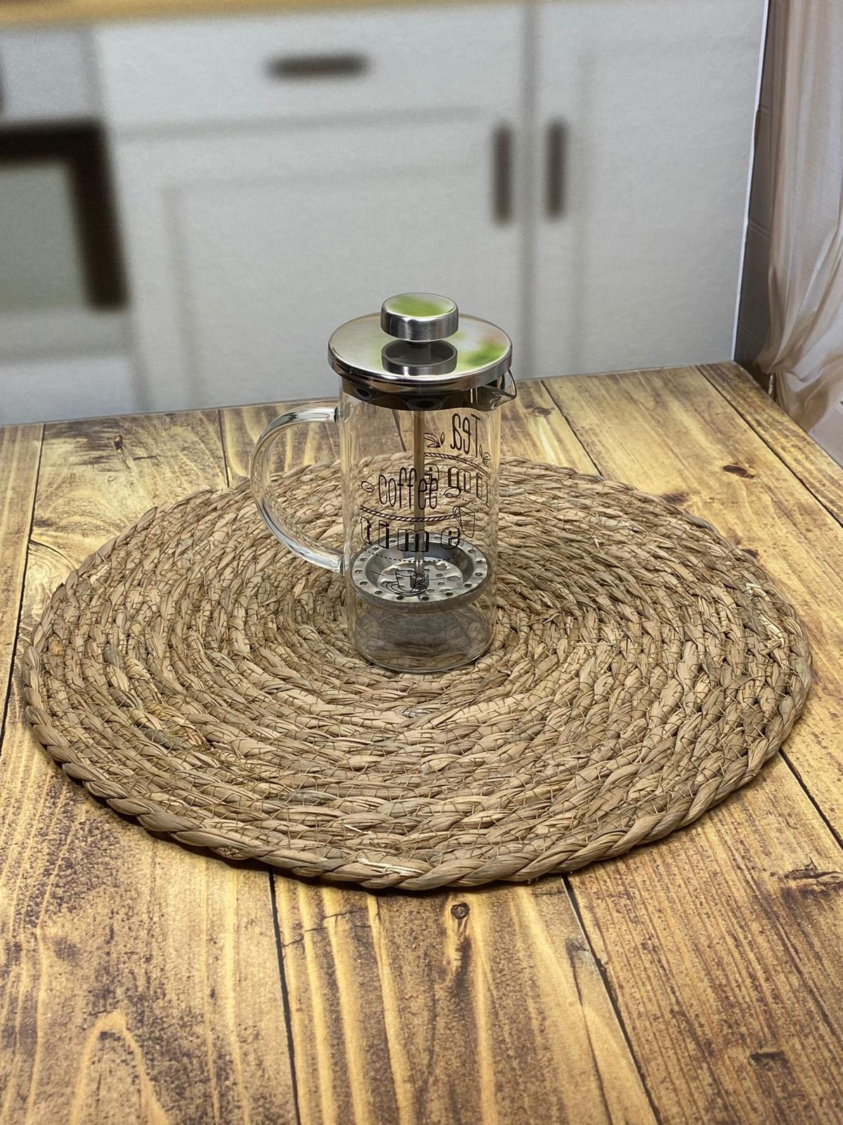 Hometarz French Press Cam Kahve Bitki Demliği 2 li 600 ml 350 ml